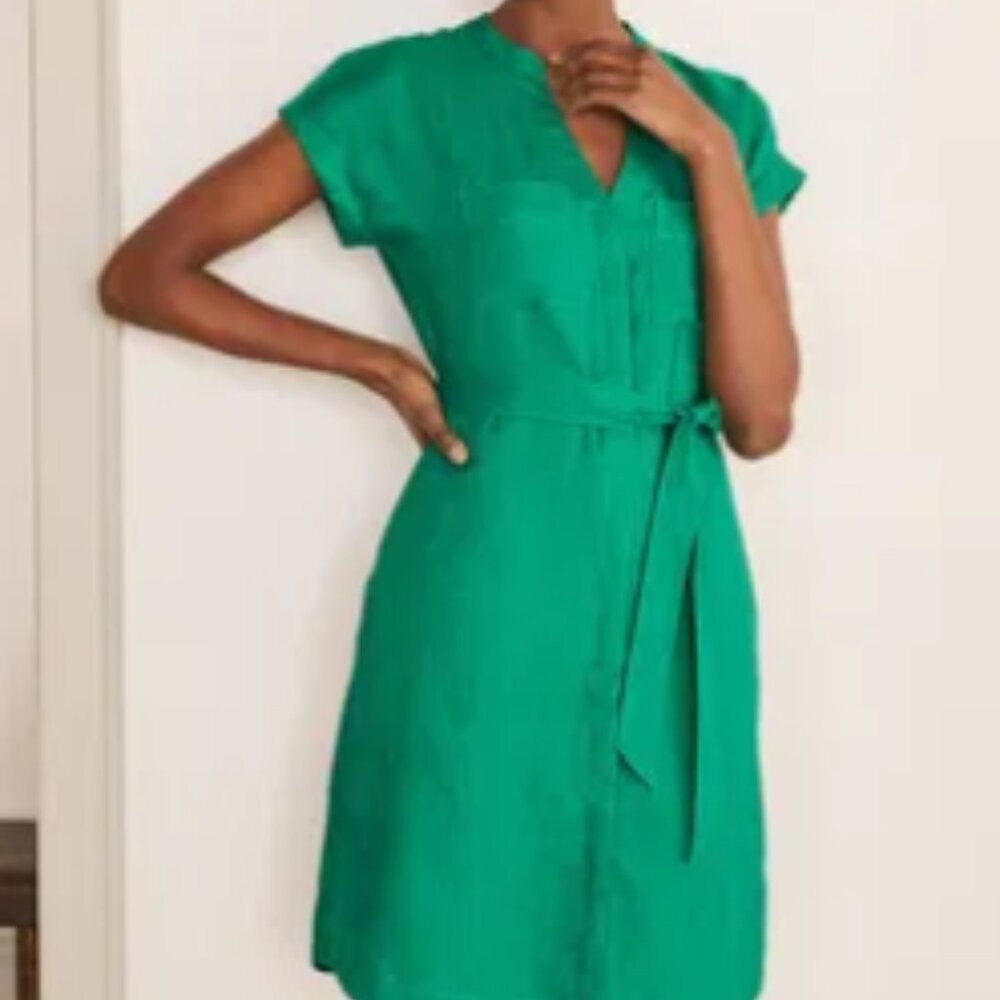 NWOT Boden Evie linen shirt dress